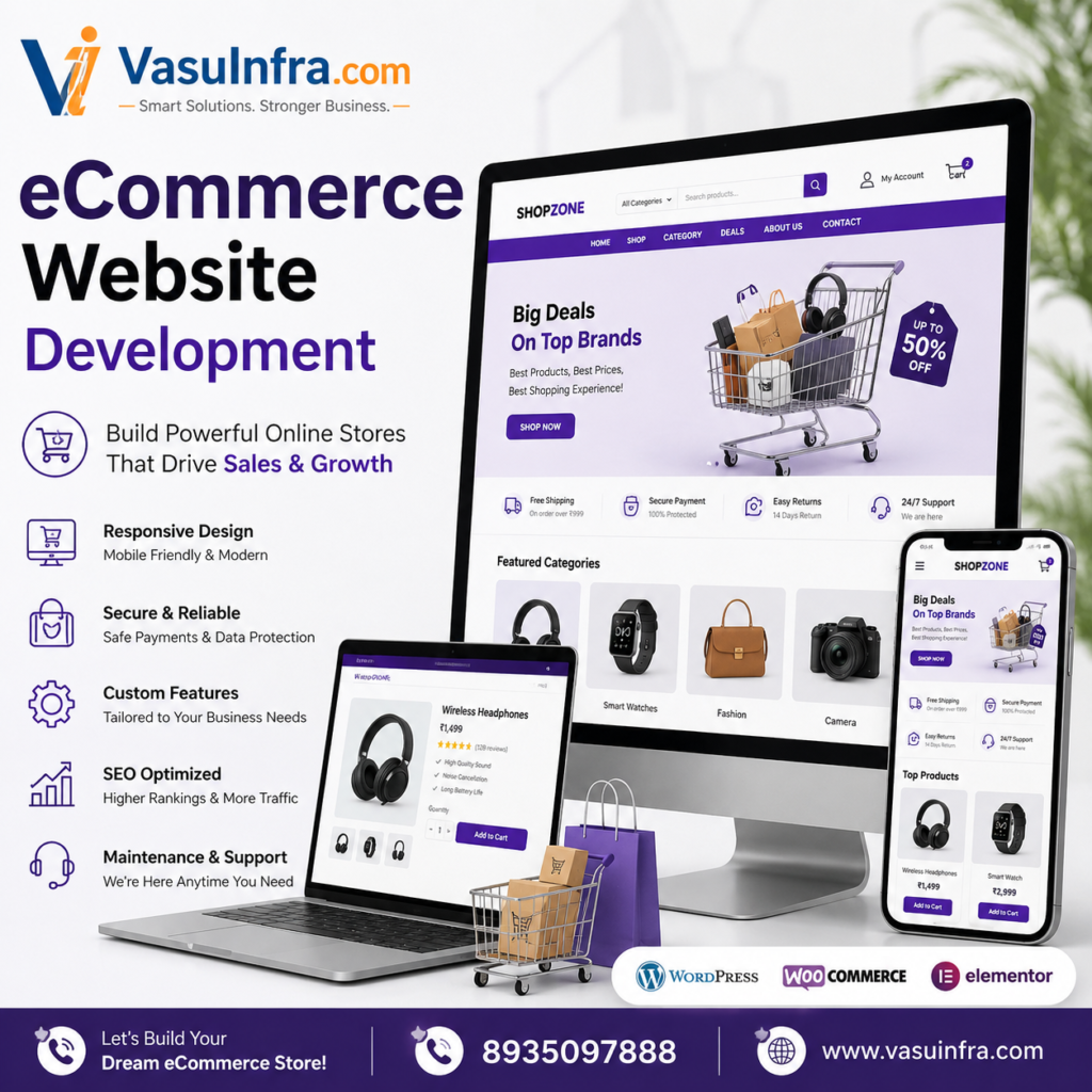 vasuinfra eCommerce Website Development